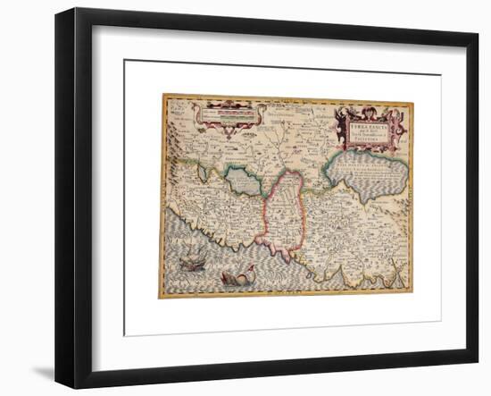 Map of the Holy Land, from 'Atlas Sive Cosmographicae Meditationes' by Henricus Hondius,…-Gerardus Mercator-Framed Giclee Print