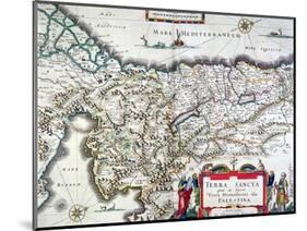 Map of the Holy Land, Published in Amsterdam, 1629-Willem Janszoon Blaeu-Mounted Giclee Print