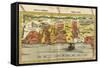 Map of the Holy Land-Ptolemy-Framed Stretched Canvas