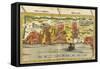 Map of the Holy Land-Ptolemy-Framed Stretched Canvas