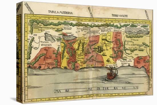 Map of the Holy Land-Ptolemy-Stretched Canvas