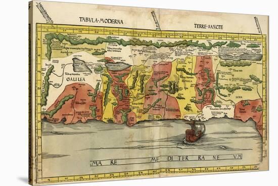 Map of the Holy Land-Ptolemy-Stretched Canvas