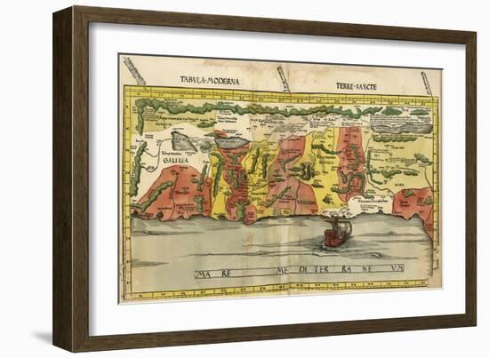 Map of the Holy Land-Ptolemy-Framed Art Print