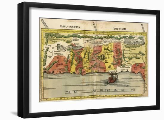 Map of the Holy Land-Ptolemy-Framed Art Print