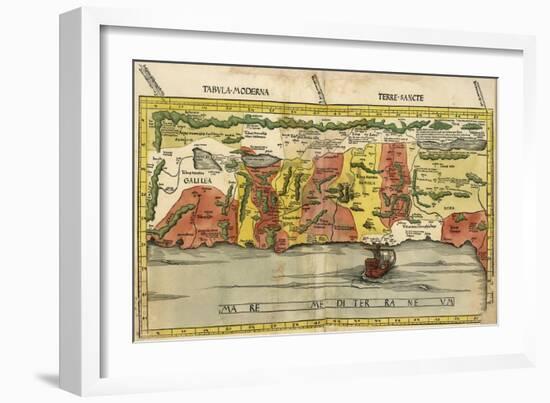 Map of the Holy Land-Ptolemy-Framed Art Print