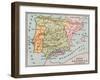 Map of the Iberian Peninsula in the 1400s-null-Framed Giclee Print