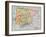 Map of the Iberian Peninsula in the 1400s-null-Framed Giclee Print