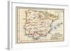 Map of the Iberian Peninsula Under the Moors, 11th Century-null-Framed Giclee Print