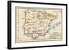 Map of the Iberian Peninsula Under the Moors, 11th Century-null-Framed Giclee Print