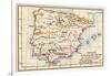 Map of the Iberian Peninsula Under the Moors, 11th Century-null-Framed Giclee Print