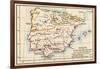 Map of the Iberian Peninsula Under the Moors, 11th Century-null-Framed Giclee Print