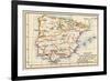 Map of the Iberian Peninsula Under the Moors, 11th Century-null-Framed Giclee Print