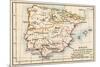 Map of the Iberian Peninsula Under the Moors, 11th Century-null-Mounted Giclee Print