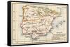 Map of the Iberian Peninsula Under the Moors, 11th Century-null-Framed Stretched Canvas