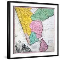 Map of the Indian Peninsula, 1733-null-Framed Giclee Print