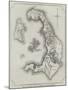 Map of the Island and Bay of Santorin, in the Greek Archipelago-null-Mounted Giclee Print