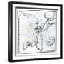 Map of the Island of Atlantis, Bory of St-Vincent and Engraved by E. Collin-null-Framed Giclee Print