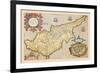 Map of the Island of Cyprus-Abraham Ortelius-Framed Art Print