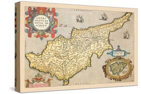 Map of the Island of Cyprus-Abraham Ortelius-Stretched Canvas