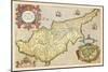 Map of the Island of Cyprus-Abraham Ortelius-Mounted Art Print