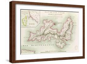 Map of the Island of Elba, 1814-Baron Louis Albert Bacler D'albe-Framed Giclee Print