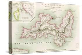 Map of the Island of Elba, 1814-Baron Louis Albert Bacler D'albe-Stretched Canvas