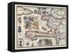 Map of the Island of Haiti, 1789-null-Framed Stretched Canvas