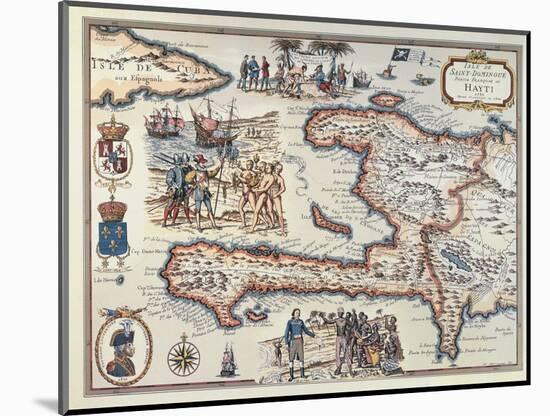 Map of the Island of Haiti, 1789-null-Mounted Premium Giclee Print