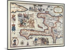 Map of the Island of Haiti, 1789-null-Mounted Premium Giclee Print