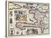 Map of the Island of Haiti, 1789-null-Stretched Canvas