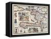 Map of the Island of Haiti, 1789-null-Framed Stretched Canvas