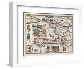 Map of the Island of Haiti, 1789-null-Framed Giclee Print