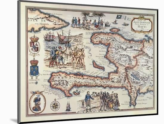 Map of the Island of Haiti, 1789-null-Mounted Giclee Print