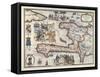 Map of the Island of Haiti, 1789-null-Framed Stretched Canvas