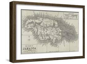 Map of the Island of Jamaica-John Dower-Framed Giclee Print