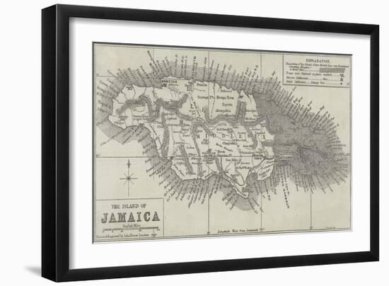 Map of the Island of Jamaica-John Dower-Framed Giclee Print