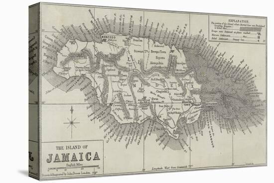 Map of the Island of Jamaica-John Dower-Stretched Canvas