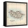 Map of the Island of Madeira, 1870s-null-Framed Stretched Canvas