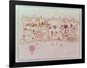 Map of the Island of Puerto Rico, 1599-Samuel de Champlain-Framed Giclee Print