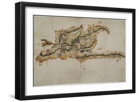 Map of the Island of Santo Domingo-Spanish School-Framed Giclee Print