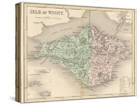 Map of the Isle of Wight-James Archer-Stretched Canvas