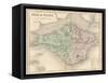 Map of the Isle of Wight-James Archer-Framed Stretched Canvas