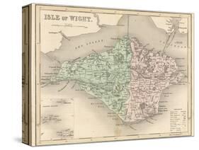 Map of the Isle of Wight-James Archer-Stretched Canvas