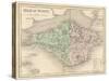 Map of the Isle of Wight-James Archer-Stretched Canvas