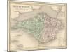 Map of the Isle of Wight-James Archer-Mounted Art Print