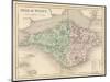 Map of the Isle of Wight-James Archer-Mounted Art Print