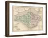 Map of the Isle of Wight-James Archer-Framed Art Print