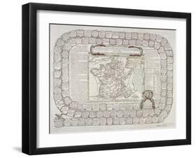 Map of the Kingdom of France with New Observations, Paris, 1718-null-Framed Giclee Print