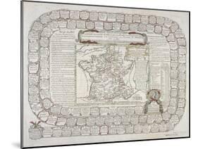 Map of the Kingdom of France with New Observations, Paris, 1718-null-Mounted Giclee Print