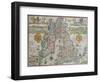 Map of the Kingdom of Great Britain and Ireland, 1610-Jodocus Hondius-Framed Giclee Print